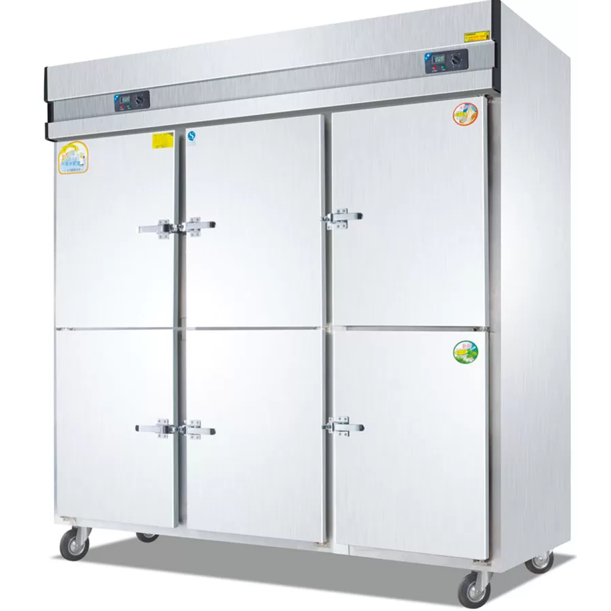 AOYIXING 澳意星 CF-1600L6CB 1600公升 不銹鋼六門雙溫直冷冷凍／冷藏櫃