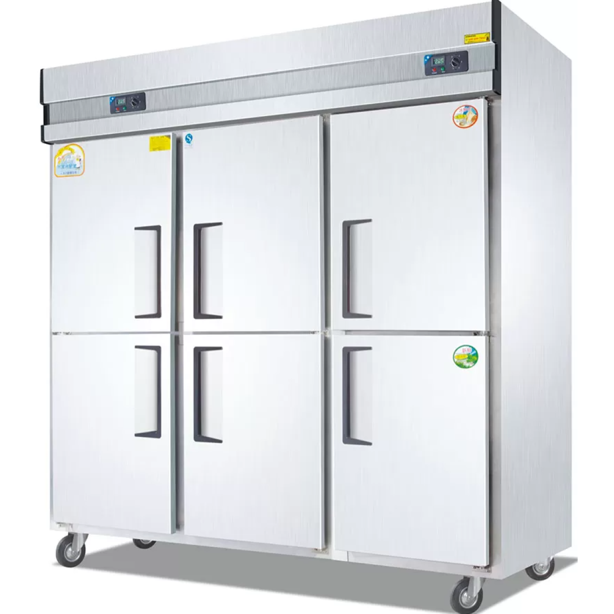 AOYIXING 澳意星 CF-1600L6C1B 1600公升 不銹鋼六門雙溫直冷冷凍/冷藏櫃