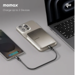 Momax IP129Q2L 1-Power Q.Pass 5000mAh Qi2 磁吸流動電源 (CCC 認證)