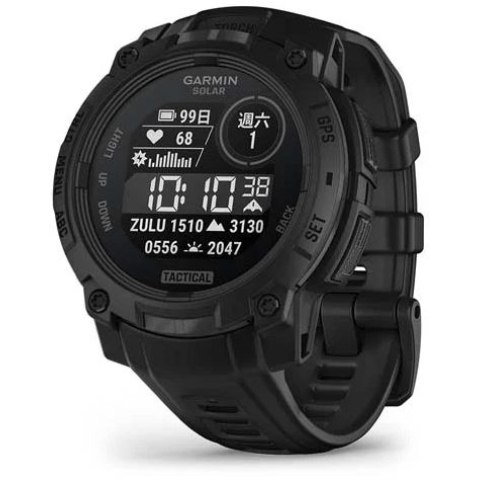 Garmin 010-02934-90 Instinct 3 Solar 戰術版 本我系列 GPS 智慧腕錶 (45mm 極致黑)