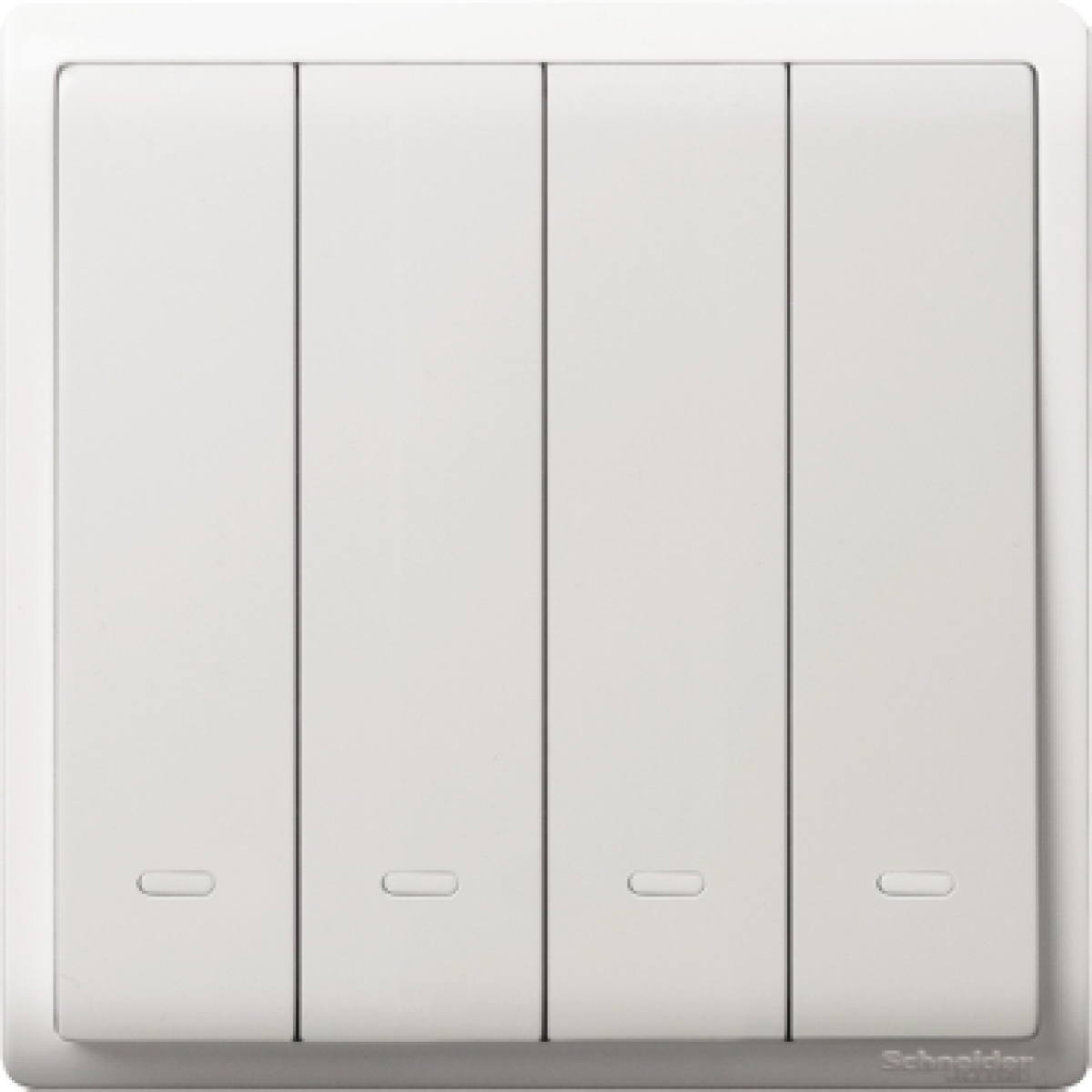 Schneider Electric 施耐德電氣 E8234L2F_WE_C5 Pieno 四位雙控開關掣連螢光指示 (凝白)