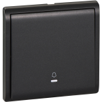 Schneider Electric 施耐德電氣 E8231BPL1_MB_C5 Pieno 10A 單位門鐘圖案按手掣 (寫意黑)