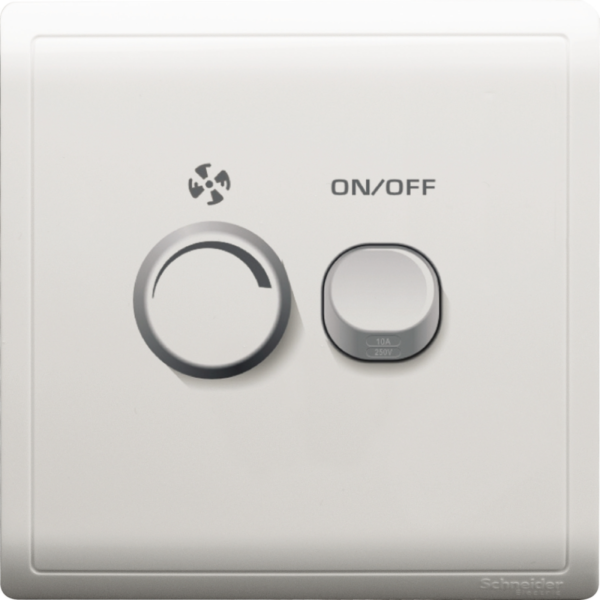 Schneider Electric 施耐德電氣 E8232V450F_WE Pieno 450W 單位風扇調速掣連開關 (凝白)