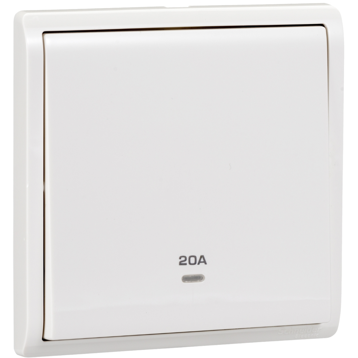 Schneider Electric 施耐德電氣 E8231D20N_2_WE_C5 Pieno 20A 單位雙控雙極開關掣連指示燈 (凝白)