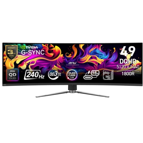 Msi MO-MP49XQO 49吋 MPG 491CQPX QD-OLED DQHD 240Hz 曲面電競顯示器