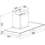 FOTILE 方太 EMG9008 90厘米 1060m³/h 煙囪式抽油煙機 (不含裝飾通)