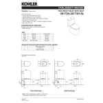 Kohler K-38173H-SL-0 PARLIAMENT™ 3/4.5L GRANDE 2PC OPEN BACK 分體式自由咀座廁 (不包含風琴喉) (薄廁板)
