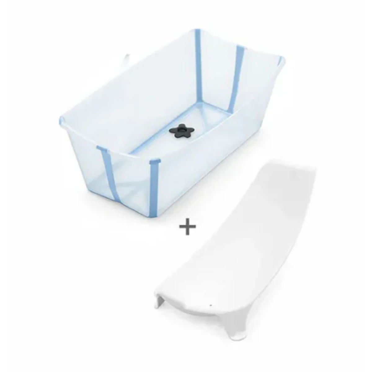 Stokke® STK531513 Flexi Bath® 摺疊式浴盆連初生嬰兒浴架套裝 (禮盒裝) (海洋藍)