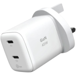 Momax UM81UKW 1-Charge 45W 雙輸出 GaN 充電器 (白色)