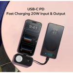 Momax IP170D 1-Power X Pro Mini⁺ 5000mAh 內置USB-C 可摺疊充電插頭及 USB-C 線移動電源配備 Apple Watch 快速充電器