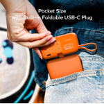 Momax IP170M 1-Power X Pro Mini⁺ 5000mAh 內置USB-C 可摺疊充電插頭及 USB-C 線移動電源配備 Apple Watch 快速充電器