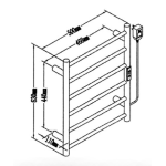 Geisar 捷莎 DR4301GM Klasse 不鏽鋼電暖毛巾架 (深灰色)