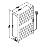 Geisar 捷莎 DR4302GM Klasse 不鏽鋼電暖毛巾架 (深灰色)