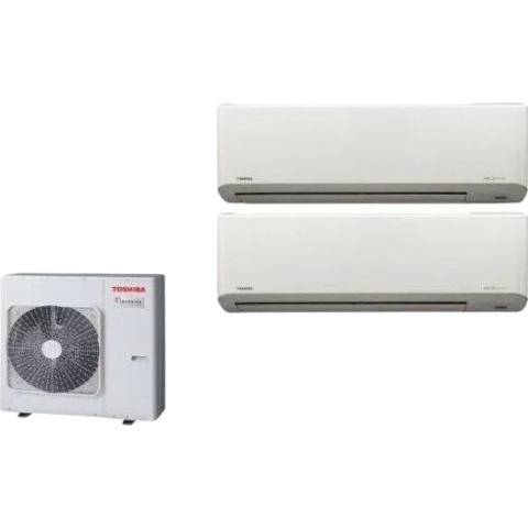 Toshiba 東芝 1匹+1.5匹 1拖2 變頻淨冷 多聯式掛牆分體冷氣機 (RAS-M10N4KCV+RAS-M13N4KCV/RAS-4M26S3ACV)