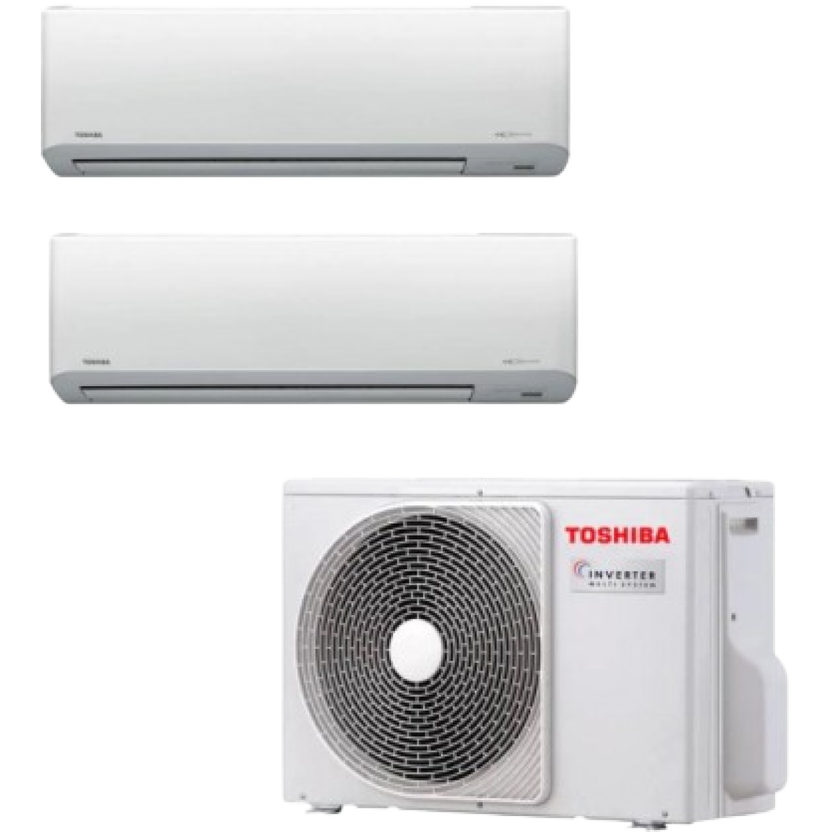 Toshiba 東芝 1.0匹+2.5匹 1拖2 變頻淨冷 多聯式分體冷氣機 (RAS-M13N4KCV+RAS-M24N4KCV/RAS-5M38S3ACV)
