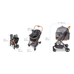 Wonderfold WDF-P2-GRY P2 三合一寵物推車 (灰白)