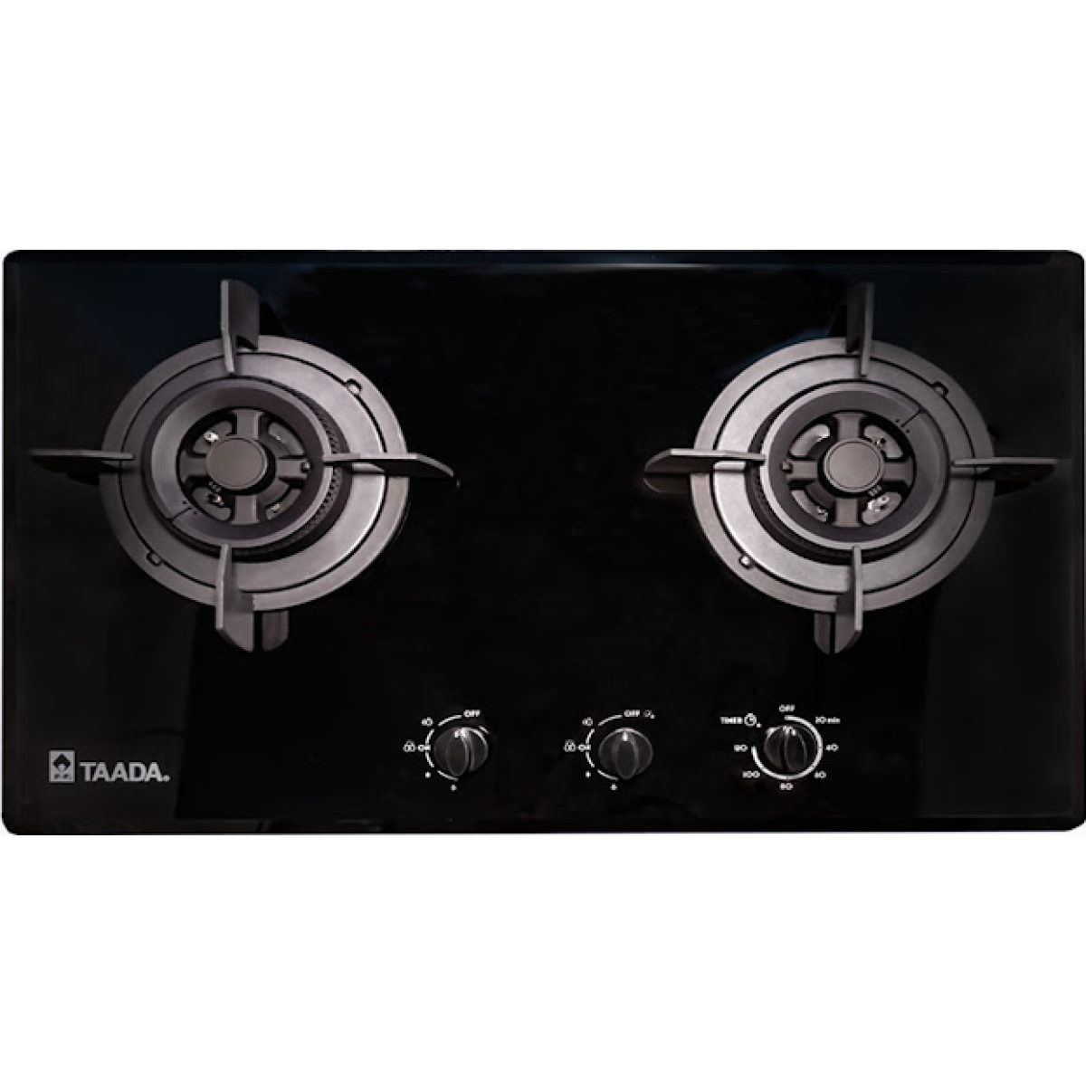 Taada 多田牌 GA751-14B LPG 75厘米 嵌入式/座檯式 雙頭石油氣爐 (有時間制 + 獨立中心火 + 銅合金爐頭及鑄鐵爐架)