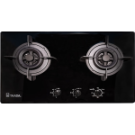 Taada 多田牌 GA751-14B LPG 75厘米 嵌入式/座檯式 雙頭石油氣爐 (有時間制 + 獨立中心火 + 銅合金爐頭及鑄鐵爐架)