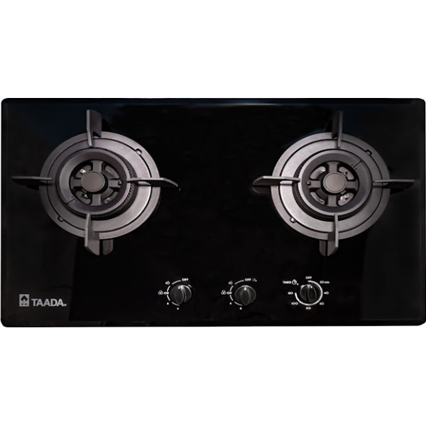 Taada 多田牌 GA751-14B LPG 75厘米 嵌入式/座檯式 雙頭石油氣爐 (有時間制 + 獨立中心火 + 銅合金爐頭及鑄鐵爐架)