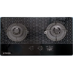 Taada 多田牌 LW2611A-B LPG 5000W 75cm 嵌入式/座檯式 雙頭石油氣煮食爐 (黑色花紋玻璃面)