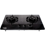 Taada 多田牌 LW2611B-B TG 5000W 75cm 嵌入式/座檯式 雙頭煤氣煮食爐 (黑色花紋玻璃面)