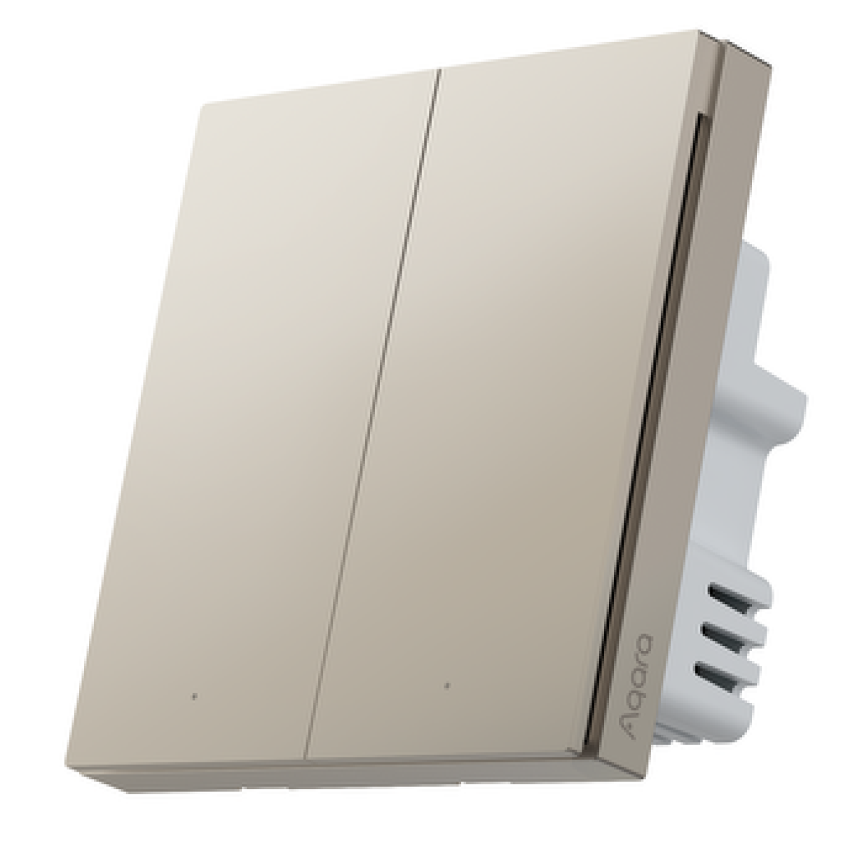Aqara QBKG28LM Smart Wall Switch 智能牆壁開關 H1 (單火線雙鍵版) (金色)