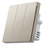 Aqara QBKG32LM-G 智能牆壁開關 H1 Pro (零火線三鍵版) (金色)