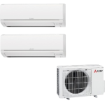 Mitsubishi Electric 三菱電機 MXY-2H50VF2-PA+MSYGS09VF+MSYGS12VF 1.0匹+1.5匹 變頻淨冷多聯式一拖二掛牆分體冷氣機
