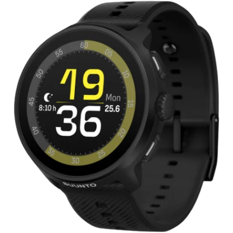 Suunto SS051272000​ Run GPS 運動手錶 (矽膠錶帶) (不銹鋼黑色)