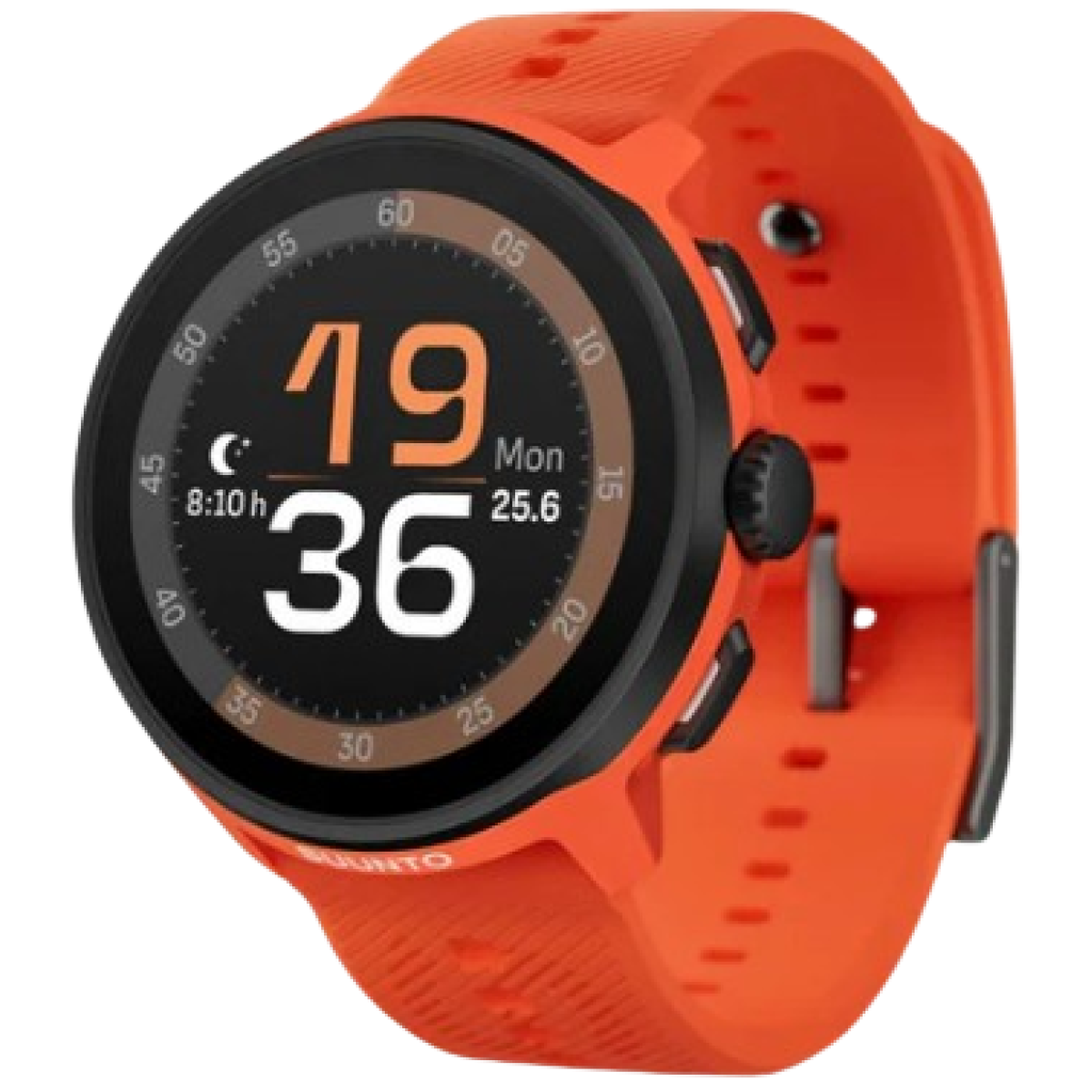 Suunto SS051275000​ Run GPS 運動手錶 (矽膠錶帶) (不銹鋼珊瑚橙色)