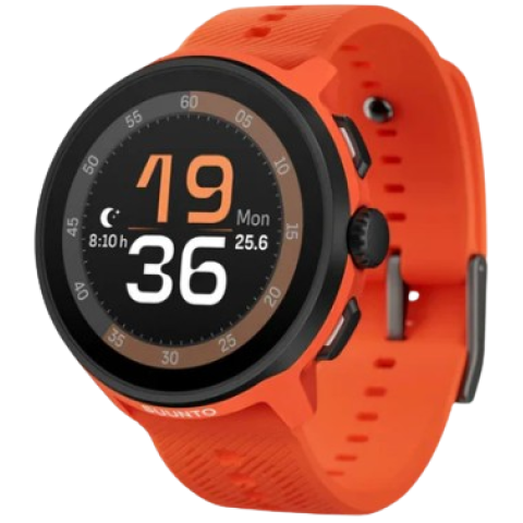 Suunto SS051275000​ Run GPS 運動手錶 (矽膠錶帶) (不銹鋼珊瑚橙色)