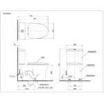 TOTO CW920HK 自由咀分體座廁配油壓廁板 (不包含風琴喉)