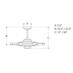 Modern Fan Co Torsion 52'' 天花吊扇 (亮銀色+楓木扇葉)