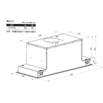 Garwoods 英國樂思 HT-2750G 75厘米 1000m³/h 嵌入式抽油煙機 (黑色)