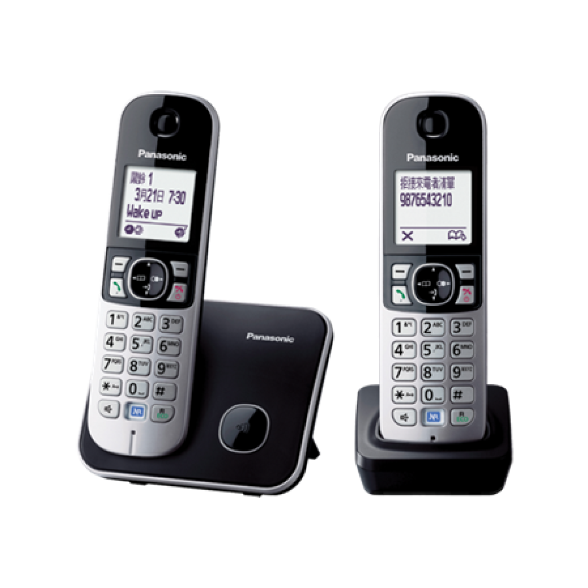 Panasonic 樂聲 KX-TG6812HK DECT數碼室內無線電話 (黑色)