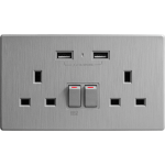 M2K AP202AL4-G 4.2A 雙USB充電面板 (牆紙紋系列) (太空灰)