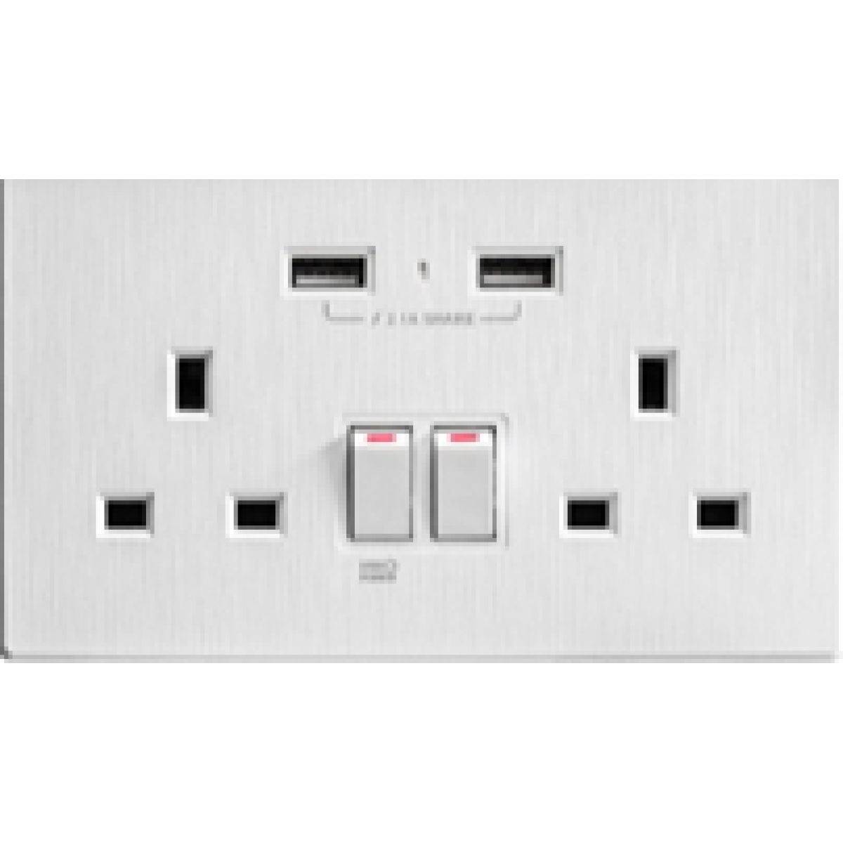 M2K AP202AP4-W 4.2A 雙USB充電面板 (光亮白系列) (白色)