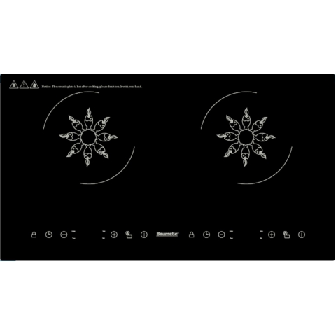 Baumatic BHI244 68厘米 黑魂系列 嵌入式雙頭電磁爐 (10段火力控制 + 過熱斷電) (陶瓷水晶玻璃面板)