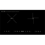 Baumatic BHIC243 68厘米 黑魂系列 嵌入式水晶玻璃電磁及電陶爐 (10段火力控制 + 餘熱高溫指示燈)