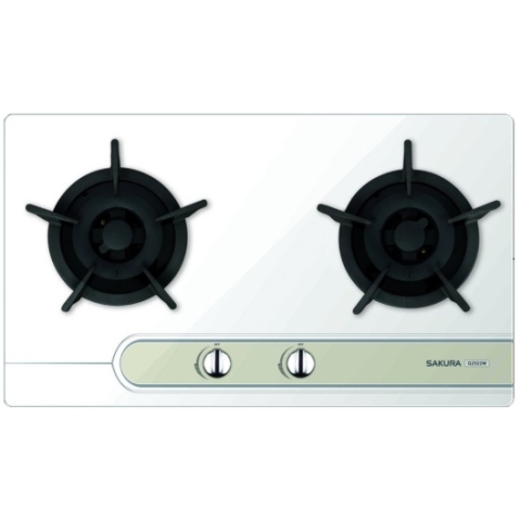 Sakura 櫻花 G2522WT 73厘米 嵌入式雙頭煤氣煮食爐 (白色玻璃)