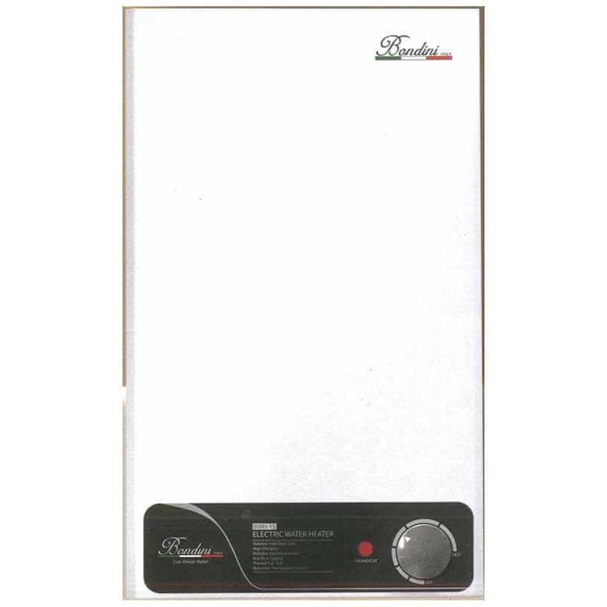 Bondini Italy 雪白 BWH-15S 4加侖 15公升 3000W 花灑儲水式電熱水爐 (薄身)